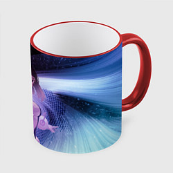 Кружка 3D Урарака, Очако, цвет: 3D-красный кант