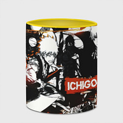 Кружка 3D Bleach Блич Ичиго Курасаки, цвет: 3D-белый + желтый — фото 2