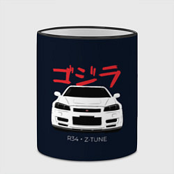 Кружка 3D Skyline R34 Z-Tune, цвет: 3D-черный кант — фото 2