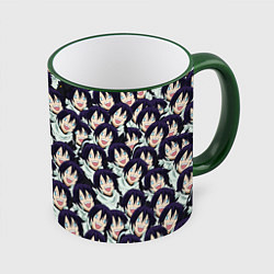 Кружка 3D ЯТО БЕЗДОМНЫЙ БОГ, цвет: 3D-зеленый кант