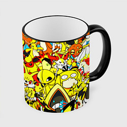 Кружка 3D ПОКЕМОНЫ, цвет: 3D-черный кант
