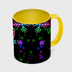 Кружка 3D Among Us New Year, цвет: 3D-белый + желтый