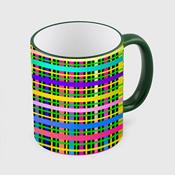 Кружка 3D Цветной беспредел, цвет: 3D-зеленый кант