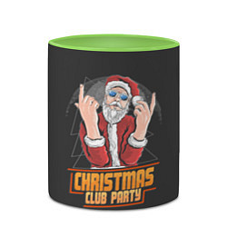 Кружка 3D Christmas Club Party, цвет: 3D-белый + светло-зеленый — фото 2