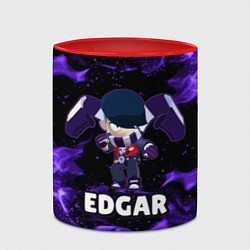 Кружка 3D BRAWL STARS EDGAR, цвет: 3D-белый + красный — фото 2