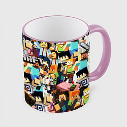 Кружка 3D MINECRAFT, цвет: 3D-розовый кант