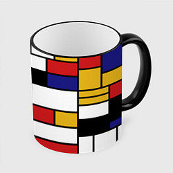Кружка 3D Color blocking, цвет: 3D-черный кант