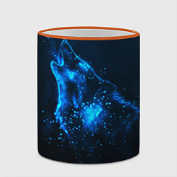 Кружка 3D Космический Волк, цвет: 3D-оранжевый кант — фото 2
