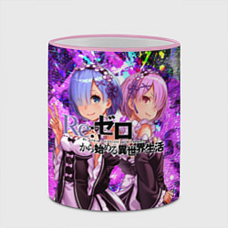 Кружка 3D Re:Zero Жизнь с нуля, цвет: 3D-розовый кант — фото 2