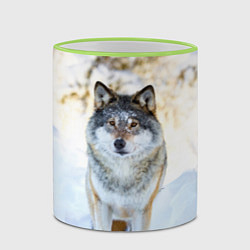 Кружка 3D Я зимой, цвет: 3D-светло-зеленый кант — фото 2