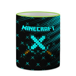 Кружка 3D Minecraft, цвет: 3D-светло-зеленый кант — фото 2