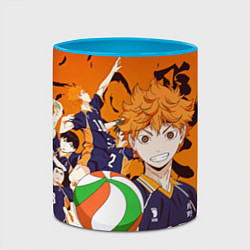 Кружка 3D ВОЛЕЙБОЛ!! HAIKYUU!!, цвет: 3D-белый + небесно-голубой — фото 2