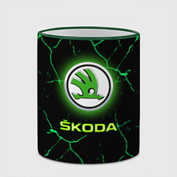 Кружка 3D SKODA, цвет: 3D-зеленый кант — фото 2