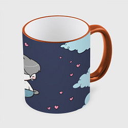 Кружка 3D BTS Sleep, цвет: 3D-оранжевый кант