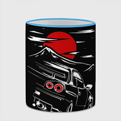 Кружка 3D Skyline R 34 R34 скайлайн, цвет: 3D-небесно-голубой кант — фото 2