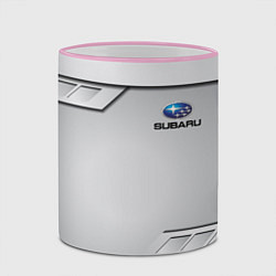 Кружка 3D SUBARU СУБАРУ, цвет: 3D-розовый кант — фото 2