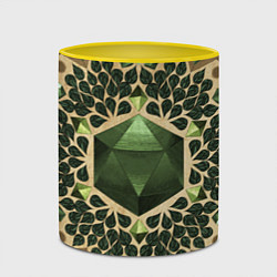 Кружка 3D DnD Dices: Pattern, цвет: 3D-белый + желтый — фото 2
