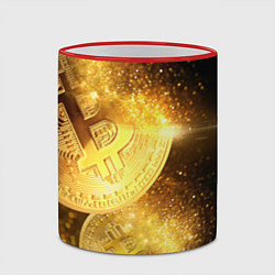 Кружка 3D БИТКОИН ЗОЛОТО BITCOIN GOLD, цвет: 3D-красный кант — фото 2