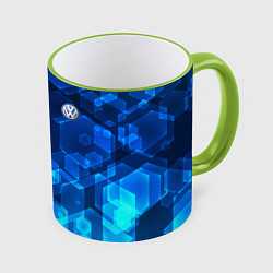 Кружка 3D Volkswagen, цвет: 3D-светло-зеленый кант