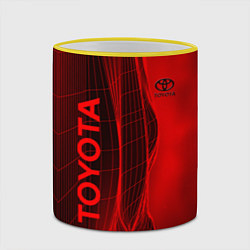 Кружка 3D Toyota, цвет: 3D-желтый кант — фото 2