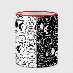 Кружка 3D BTS BT21, цвет: 3D-красный кант — фото 2