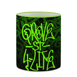 Кружка 3D ГТА GTA GROVE STREET 4 LIF, цвет: 3D-светло-зеленый кант — фото 2