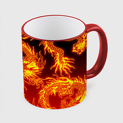 Кружка 3D ДРАКОН, цвет: 3D-красный кант