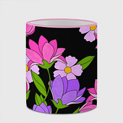Кружка 3D Ночные цветы, цвет: 3D-розовый кант — фото 2