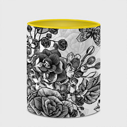 Кружка 3D РОЗЫ ROSES БАБОЧКИ, цвет: 3D-белый + желтый — фото 2