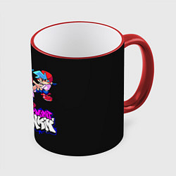 Кружка 3D Friday Night Funkin, цвет: 3D-красный кант