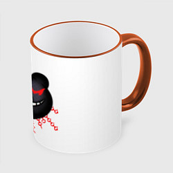 Кружка 3D MONOKUMA МОНОКУМА, цвет: 3D-оранжевый кант