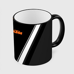 Кружка 3D KTM КТМ, цвет: 3D-черный кант