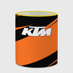 Кружка 3D KTM КТМ, цвет: 3D-желтый кант — фото 2