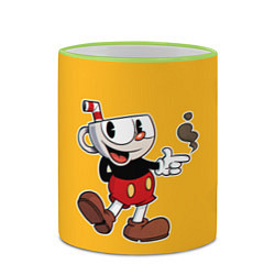 Кружка 3D CUPHEAD КАПХЕД, цвет: 3D-светло-зеленый кант — фото 2