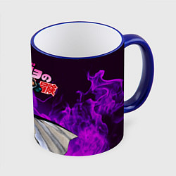 Кружка 3D JOJOS BIZARRE ADVENTURE, цвет: 3D-синий кант