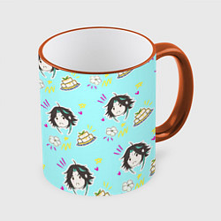 Кружка 3D Сяо и тофу, цвет: 3D-оранжевый кант