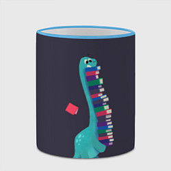 Кружка 3D Book Dinosaur, цвет: 3D-небесно-голубой кант — фото 2