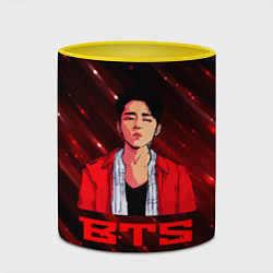 Кружка 3D BTS Red and black, цвет: 3D-белый + желтый — фото 2