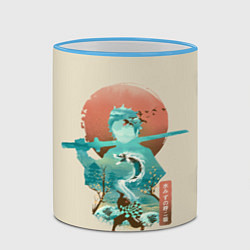 Кружка 3D Demon Slayer Tanjiro, цвет: 3D-небесно-голубой кант — фото 2