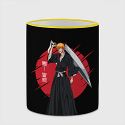 Кружка 3D BLEACH - Ichigo Kurosaki, цвет: 3D-желтый кант — фото 2