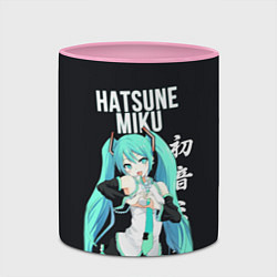 Кружка 3D Hatsune Miku Хацунэ Мику, цвет: 3D-белый + розовый — фото 2