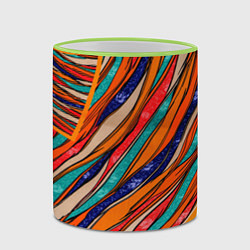 Кружка 3D Абстрактное течение, цвет: 3D-светло-зеленый кант — фото 2