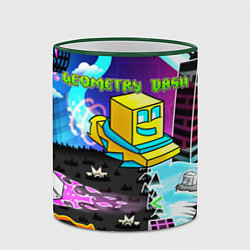 Кружка 3D Geometry Dash, цвет: 3D-зеленый кант — фото 2