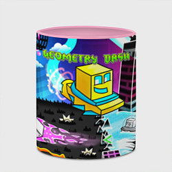 Кружка 3D Geometry Dash, цвет: 3D-белый + розовый — фото 2