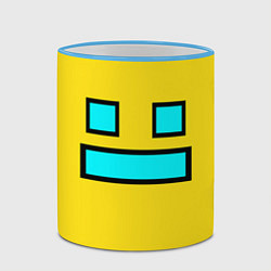 Кружка 3D Geometry Dash: Smile, цвет: 3D-небесно-голубой кант — фото 2
