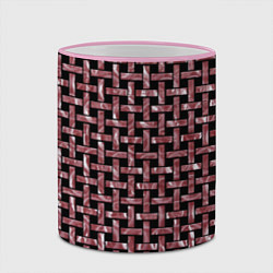 Кружка 3D Сплетение, цвет: 3D-розовый кант — фото 2