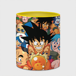 Кружка 3D Dragon Ball главные герои, цвет: 3D-белый + желтый — фото 2