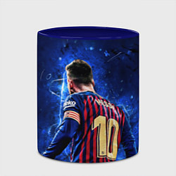 Кружка 3D Leo Messi Лео Месси 10, цвет: 3D-белый + синий — фото 2