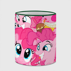 Кружка 3D Pinkie Pie pattern, цвет: 3D-зеленый кант — фото 2