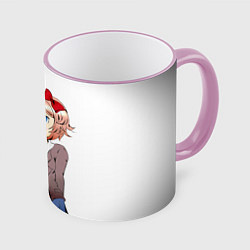 Кружка 3D Doki Doki SAYORI, цвет: 3D-розовый кант